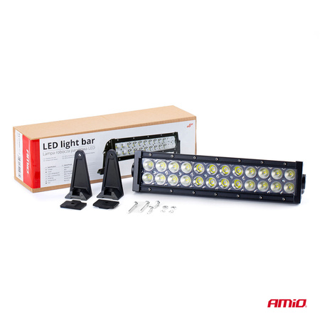 Lampa robocza panelowa LED BAR prosta AWL23 72W 40cm 7200lm 12V 24V AMIO-02437