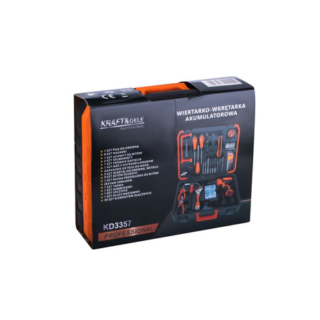 Zestaw wiertarko-wkrętarka 18V 1,5Ah +akcesoria KD3357