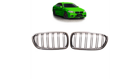 Grill sportowy podwójne żeberka Chrome & Black BMW 5 F10 F11 2010-2018
