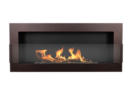 Biokominek wiszący z szybą 900x400 brąz