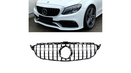 Grill sportowy GT Gloss Black MERCEDES C-Class W205 S205 A205 C205 Facelift 2018-2021