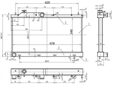 Sportowa Chłodnica Wody Subaru Impreza 08-16 TurboWorks