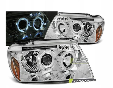 Lampy Chrysler Jeep Grand Cherokee soczewki chrome