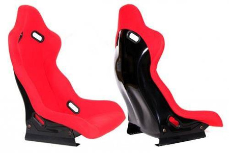 Fotel sportowy RALLY Welur Red