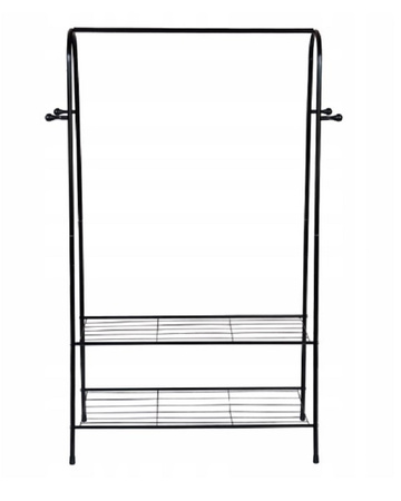 STOJAK NA UBRANIA WIESZAK REGAŁ STOJĄCY PÓŁKI GARDEROBA 160 X 100 CM