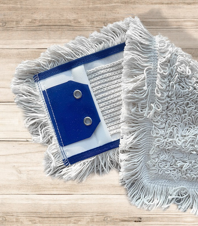 WKŁAD DO MOPA PŁASKIEGO NAKŁADKA PROFESJONALNA KIESZENIOWA CHŁONNA WYMIENNA ZAKŁADKA DŁUGIE WŁOSIE 100% BAWEŁNA DO CZYSZCZENIA MYCIA PODŁÓG