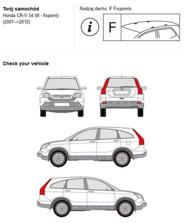 Bagażnik dachowy AIRO CRUZ Honda CR-V III