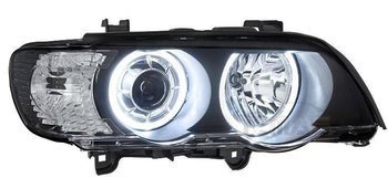 Reflektory lampy przednie BMW X5 BLACK xenon ringi
