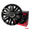 Kołpaki samochodowe 4szt. komplet Royal czarne 14" cali COLOR BOX