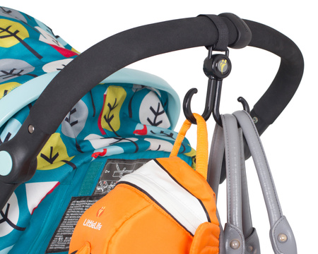 Uchwyt z dwoma haczykami do wózka LittleLife -  2 szt