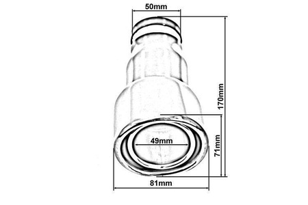 Końcówka tłumika 81x71mm wejście 50mm VW Polo