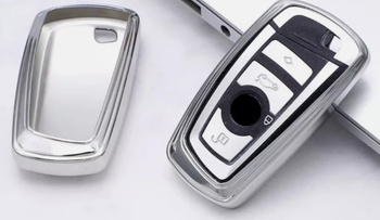 Pokrowiec na klczyk BMW 1 2 3 5 SERII 7 F10 F20 F30 TPU srebrny