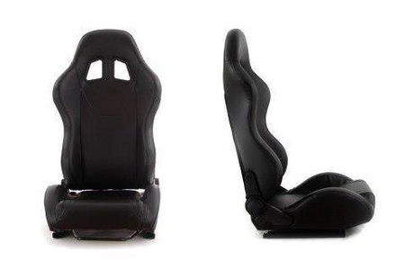 Fotel sportowy MONZA+ Skóra Black
