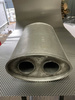 Tłumik przelotowy montażowy ze stali aluminiowanej z przetłoczeniem - EDEX