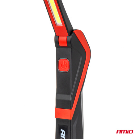 Lampa inspekcyjna LED COB z magnesem 5W 2600mAh 500lm AMIO-04504