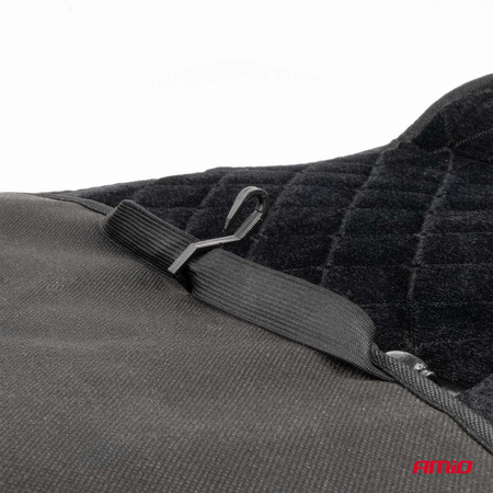 Mata na siedzenie fotel koralikowa czarna koraliki do samochodu 45x120cm CSM-16 AMIO-04429