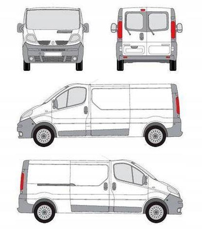 Platforma dachowa bagażnik Renault Traffic I L2H1 01-14