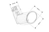 Końcówka tłumika 98x82mm wejście 57mm VW Passat