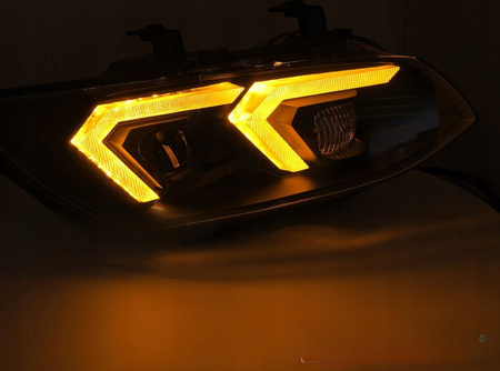 Lampy przednie Reflektory LED DRL do BMW E92 E93 LCI (2010-2013) – Zamiennik Xenon, Black