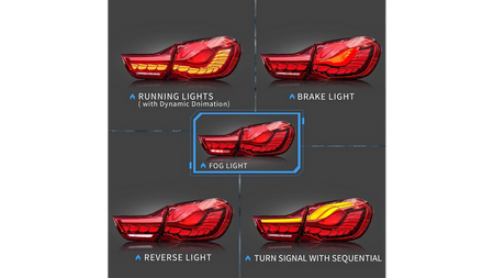 Zestaw Lamp Tylnych Dynamic LED Red BMW 4 F32 F82 4 F33 F83 2013-obecnie