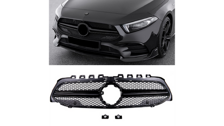Grill sportowy Gloss Black A-Type MERCEDES A-Class V177 W177 2018-obecnie