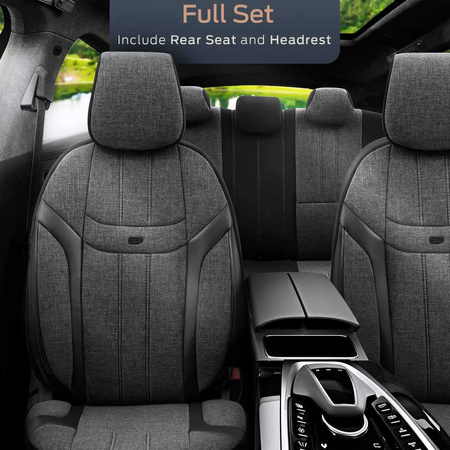 Komplet pokrowców na fotele samochodowe OTOM SWAN 501 BLACK 3-ZIP