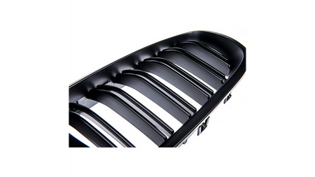 Grill sportowy podwójne żeberka Matt Black  BMW 5 (F10) Sedan (F11) Touring 2010-2018