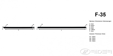 Honda HRV 2015-2021 listwy boczne F-35