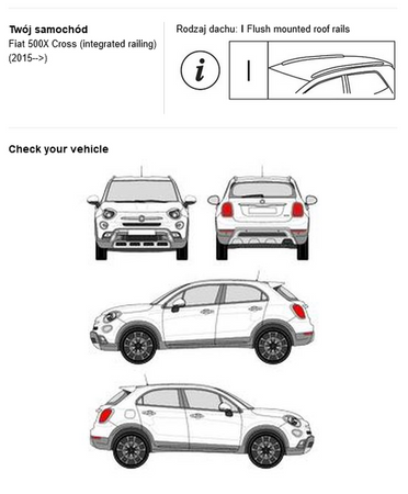 Bagażnik dachowy CRUZ S-FIX Fiat 500X Cross