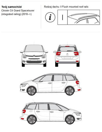 Bagażnik dachowy CRUZ S-FIX Citroen C4 G. Picasso/ G. Spacetourer