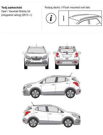 Bagażnik dachowy CRUZ AIRO FUSE Mokka Mokka X Trax