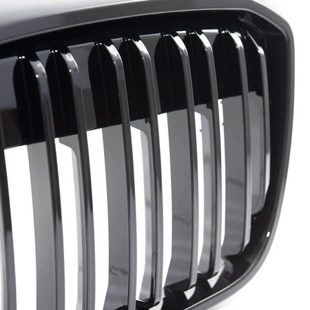 Grill sportowy podwójne żeberka Gloss Black BMW iX3 G08 2021-obecnie