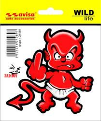 Naklejka na auto - "Diabełek - palec"