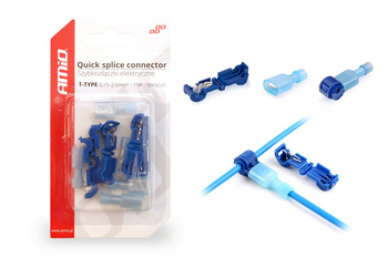 Szybkozłączki elektryczne Typ-T 0,75-2,5mm2 15A 5 szt. AMIO-02344
