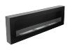 Biokominek wiszący z szybą 1200x400 Box czarny strukturalny mat