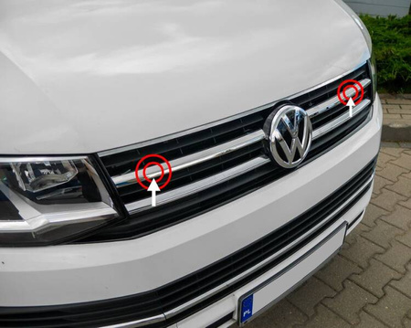 Listwy atrapy przedniej maskownicy grilla VW T6 2015-2019 MULTIVAN | stal