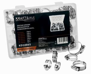 ZESTAW OPASEK ZACISKOWYCH ŚLIMAKOWYCH 60EL. KD10865