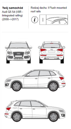 Bagażnik dachowy CRUZ AIRO FIX Audi Q5 I/8R