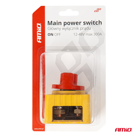 Wyłącznik odłącznik prądu hebel akumulatora 12V - 48V max 300A AMIO-03839