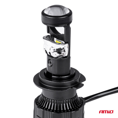 Żarówki samochodowe LED seria PL Lens H7 soczewka 6000K Canbus AMIO-03668