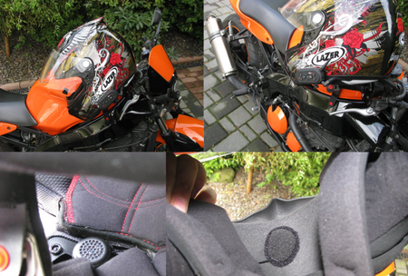 Interkom motocyklowy intercom E6 na 2 kaski + pilot