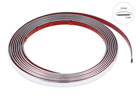 Listwa dekoracyjna, chrom, 14 mm x 5 m (58995)