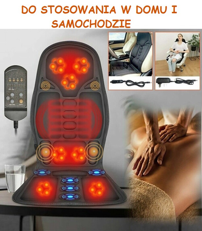 MATA MASUJĄCA GRZEJĄCA Z PILOTEM DO SAMOCHODU DO DOMU MATA NA SIEDZENIE MASUJĄCA