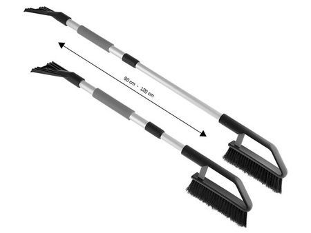 Szczotko - skrobaczka teleskopowa 82 - 110 cm, aluminiowa rączka, miękki uchwyt