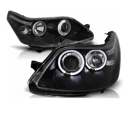 Lampy przednie Citroen C4 Angel Eyes black