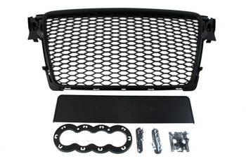 GRILL AUDI A4 B8 RS-STYLE MATT BLACK (08-12) PDC
