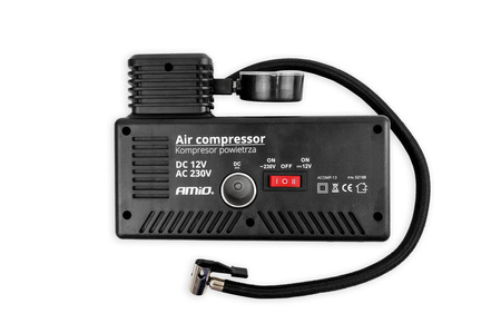 Kompresor samochodowy pompka 12V 230V ACOMP-13 AMIO-02188