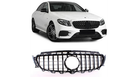 Grill sportowy GT Gloss Black MERCEDES E-Class W213 S213 A238 C238 przed liftem 2016-2020