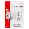 Żarówki LED CANBUS 3030 6SMD T10 W5W W10W White 12V 24V AMIO-02801