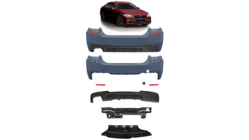 Tylny zderzak sport PDC zestaw z dyfuzorem BMW 5 F10 2010-2017